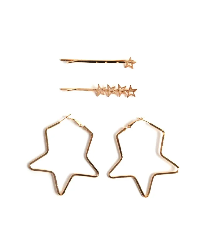 Ladies earrings autumn tones -Bright Stars Earrings Set