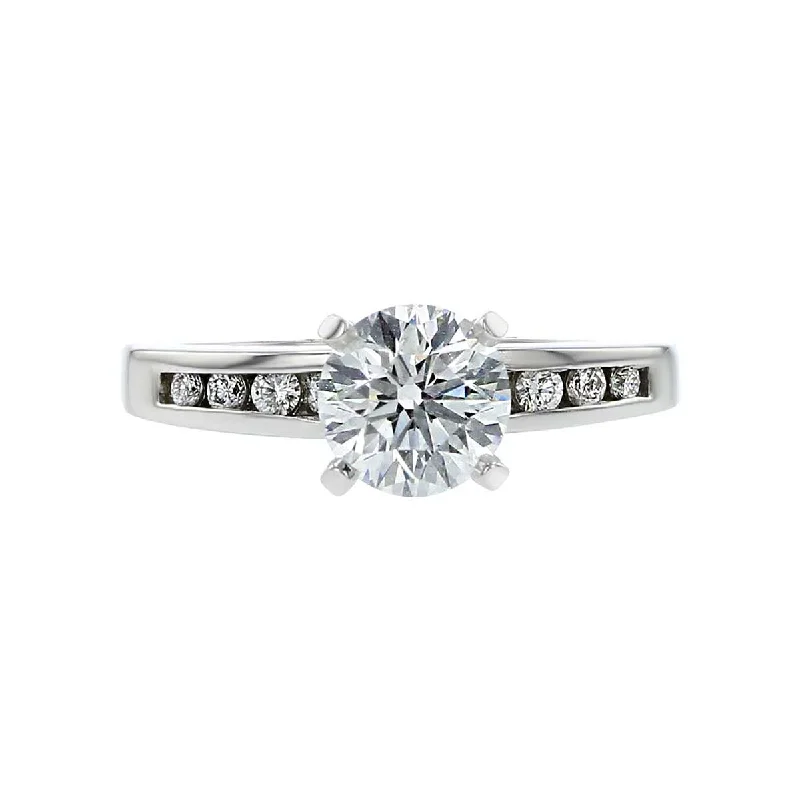 Ladies engagement rings moissanite stone -1.02-Carat Diamond 18K White Gold Engagement Ring