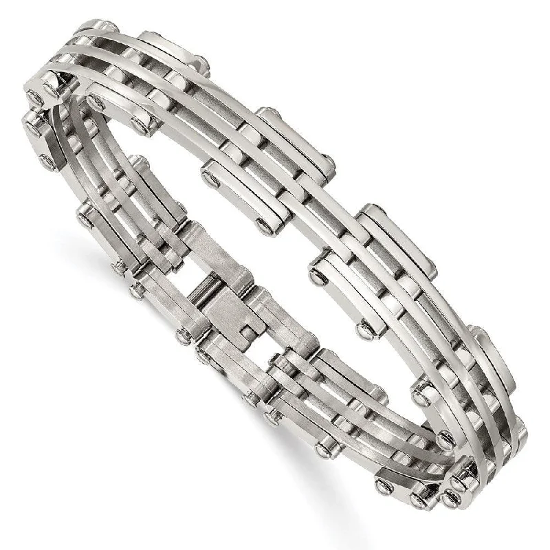 ladies bracelets initial-Stainless Steel Polished Bracelet