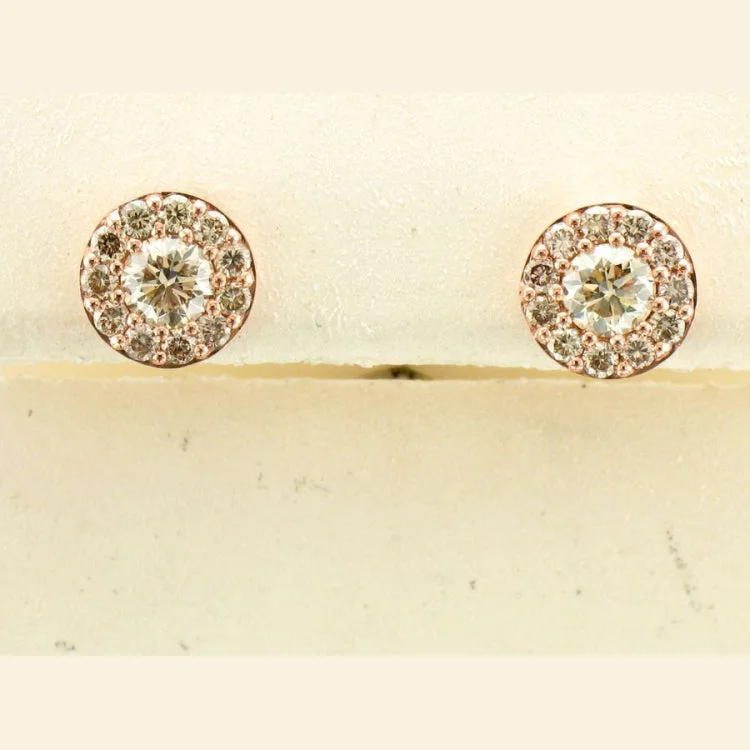 Ladies earrings chakra inspired -Le Vian 14K Strawberry Gold Earrings