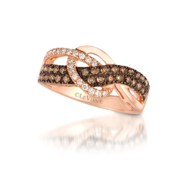 Ladies rings trendy fashion -Le Vian 14K Strawberry Gold Ring