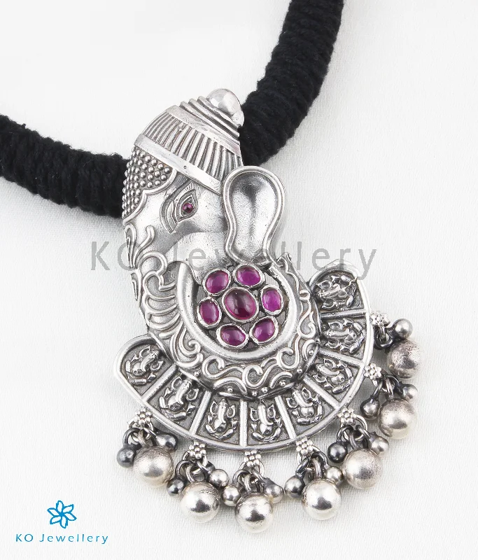 ladies necklaces friendship-The Vighnaharta Silver Ganesha Thread Necklace