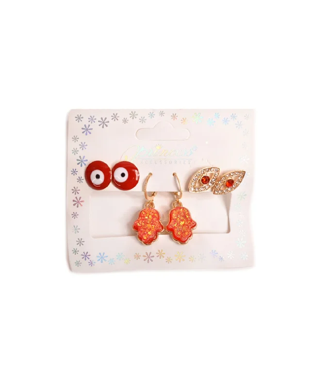 Ladies earrings retro look -Always Good Luck Earring Set