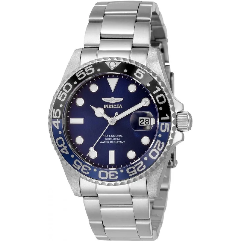 ladies bracelets brands-Invicta Women's Quartz Watch - Pro Diver Rotating Bezel Blue Dial Bracelet | 33259