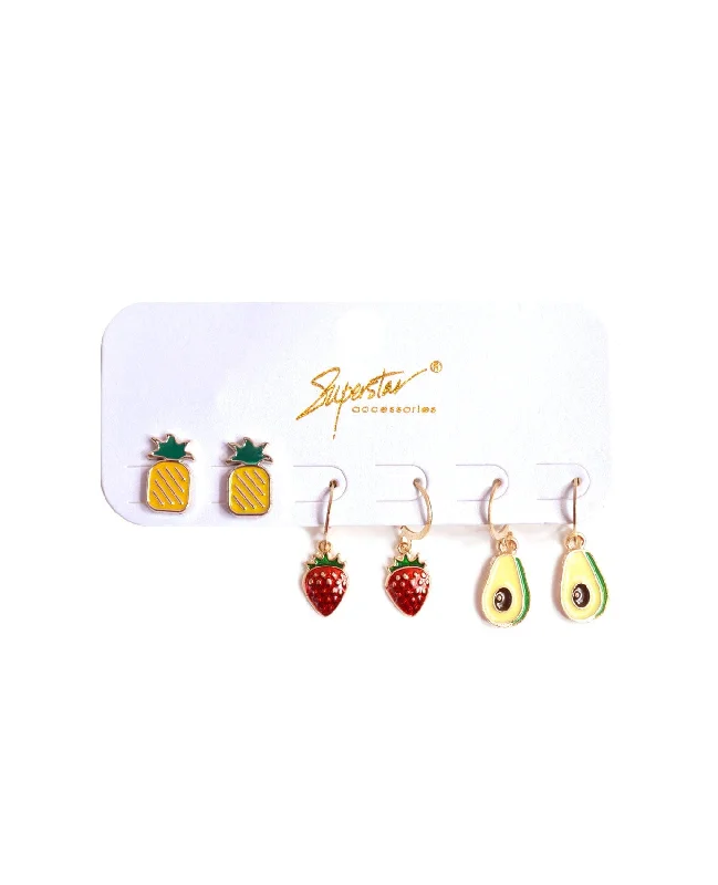 Ladies earrings fair trade -More Fruits Earring Set