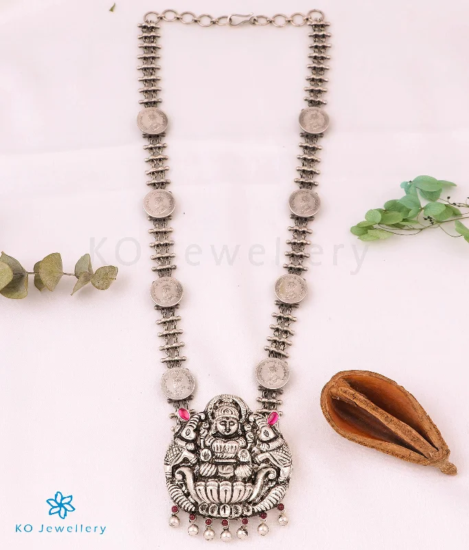 ladies necklaces harmony-The Shrinika Silver Lakshmi Coin Nakkasi Necklace