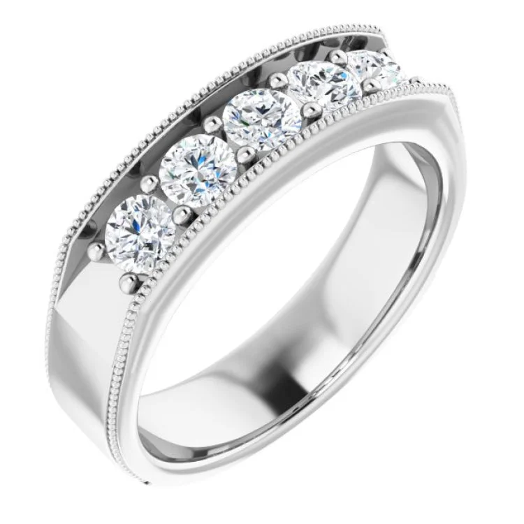 Ladies rings recycled materials -Platinum 1 CTW Natural Diamond Ring