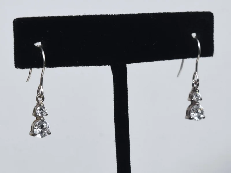 Ladies earrings for daily wear -Avon - Sterling Silver Crystal Dangle Earrings