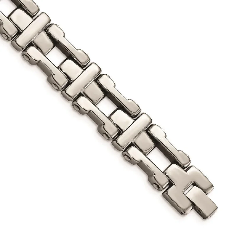 ladies bracelets popular-Stainless Steel Polished 8.5in. Bracelet