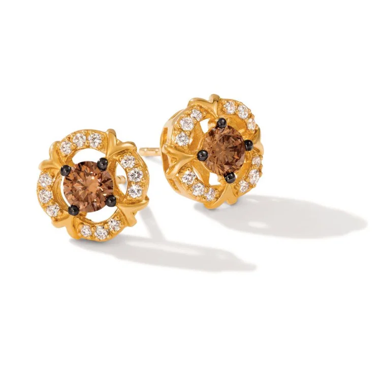 Ladies earrings winter accessory -Le Vian 14K Honey Gold Earrings