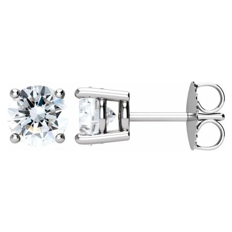 Ladies earrings affordable price -14K White 1 1/2 CTW Natural Diamond Stud Earrings