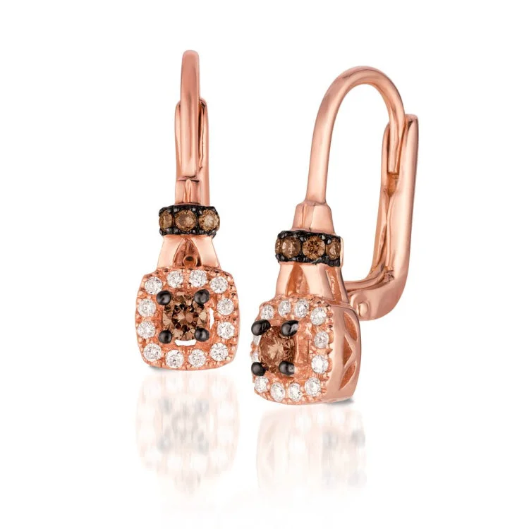 Ladies earrings dog lover -Le Vian 14K Strawberry Gold Earrings