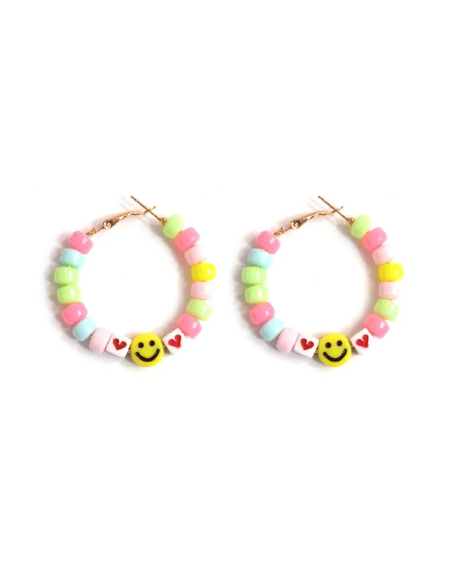 Ladies earrings etsy shop -Smile Hoop Earring